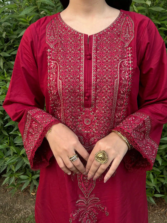 Lalah Embroidered 2-Piece Lawn