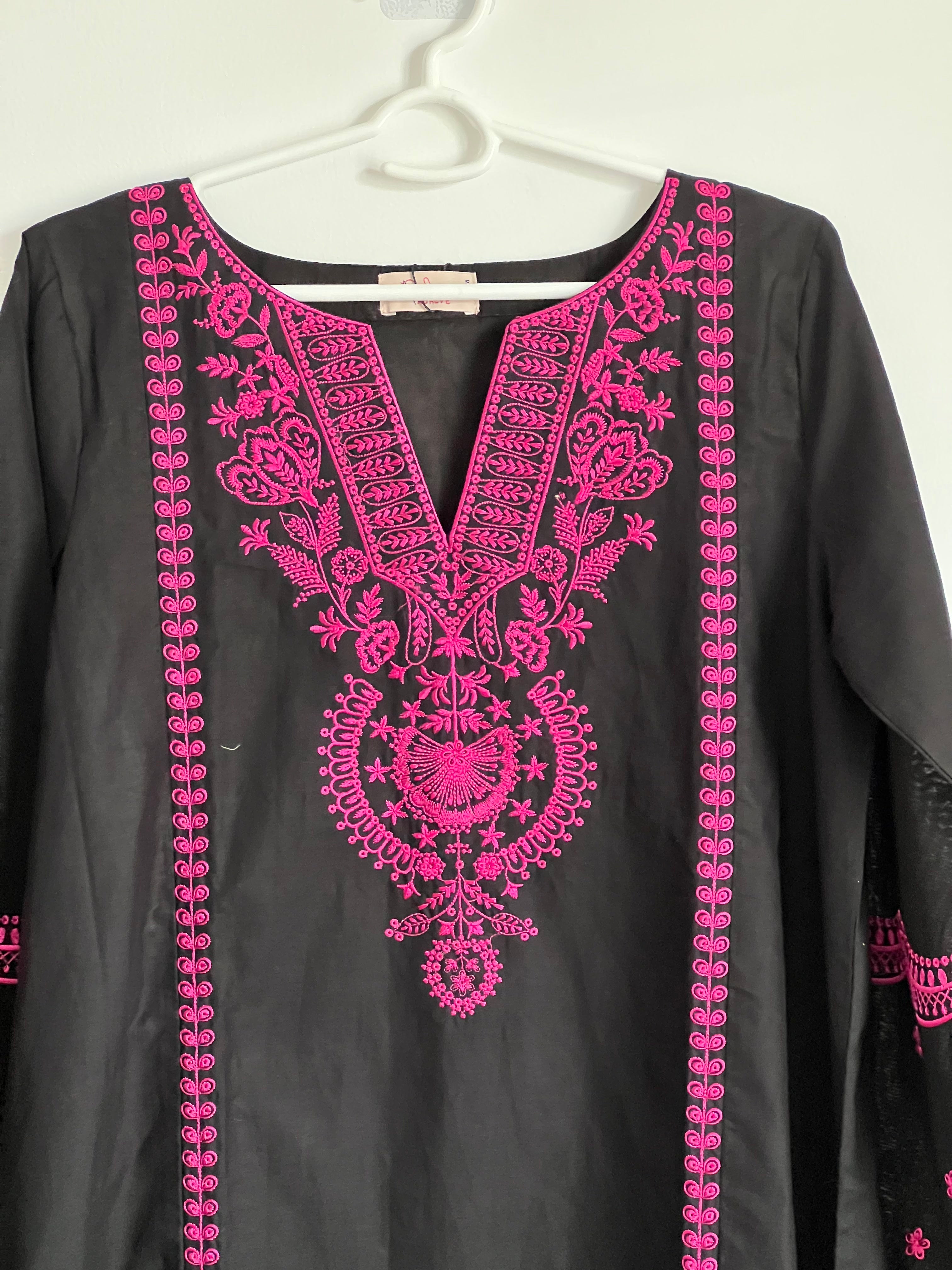 Black Embroided 3PC