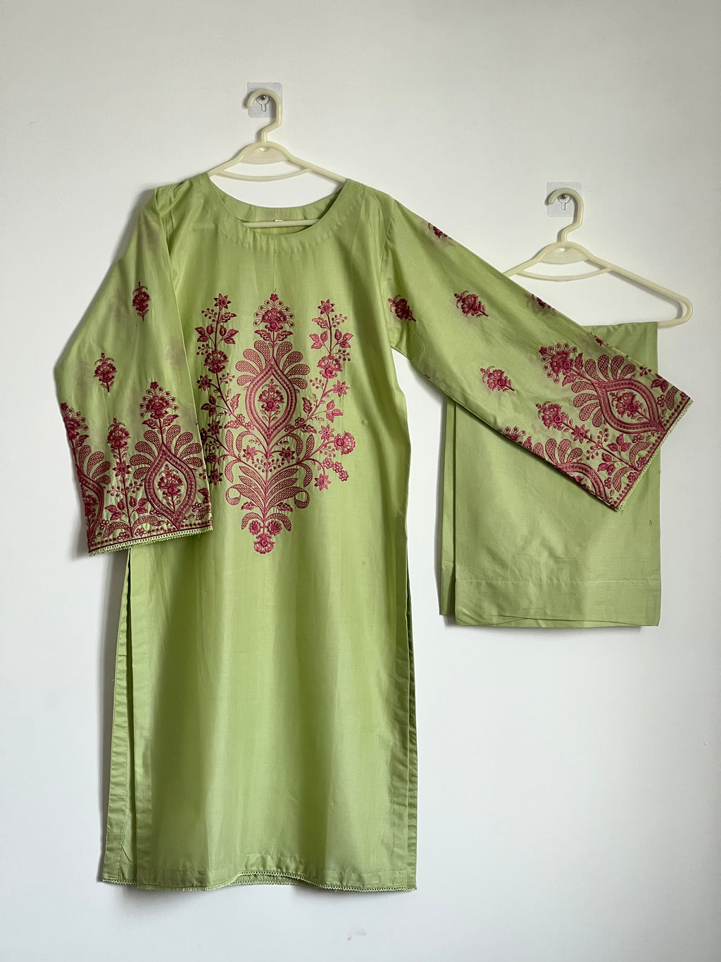 Green Embroided 3PC